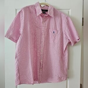 Polo by Ralph Lauren Men's Pink Striped Shirt